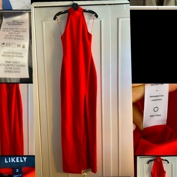 LIKELY Slit High Neck Maxi Dress - Picture 9 of 11